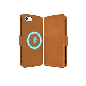 shizukawill�b�V�Y�J�E�B���biPhoneSE ��3���� / ��2���� / iPhone8 / iPhone7�p �蒠�^ �P�[�X �J�o�[ �{�v�� ���U�[�P�[�X MagSafe�Ή��i���C�g�u���E���j�bAPIPSE3V5LBR