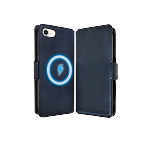 shizukawill�b�V�Y�J�E�B���biPhoneSE ��3���� / ��2���� / iPhone8 / iPhone7�p �蒠�^ �P�[�X �J�o�[ �{�v�� ���U�[�P�[�X MagSafe�Ή��i�l�C�r�[�j�bAPIPSE3V5NAVY