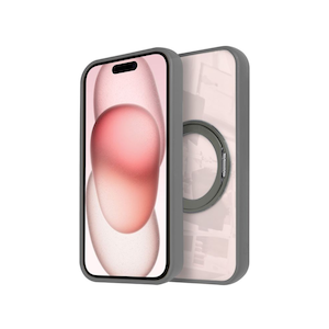shizukawill�b�V�Y�J�E�B���biPhone15�p �P�[�X �J�o�[ MagSafe�Ή� �X�}�z�����O ���^�� �ϏՌ��i�O���[�j�bAPIP15HI9GR