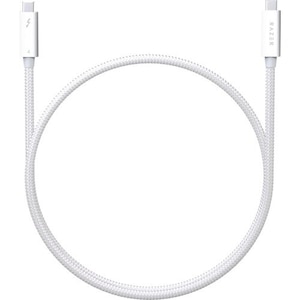 Razer｜【国内正規品】 Thunderbolt 4 ケーブル（USB-C to USB-C） 100W 0.8ｍ (ホワイト)｜RC21-01860200-R3M1