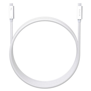 Razer｜【国内正規品】 Thunderbolt 4 ケーブル（USB-C to USB-C） 100W 2.0ｍ (ホワイト)｜RC21-01870200-R3M1