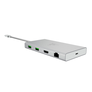 Razer｜【国内正規品】ドッキングステーション 11ポート USB C Dock (Mercury White)｜RC21-02250200-R3M1