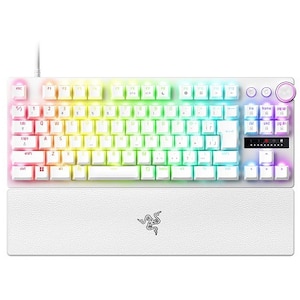 Razer｜【国内正規品】ラピッドトリガー対応 光学式オプティカルキーボード 有線 日本語配列 Huntsman V3 Pro Tenkeyless JP (White Edition)｜RZ03-04981800-R3J1