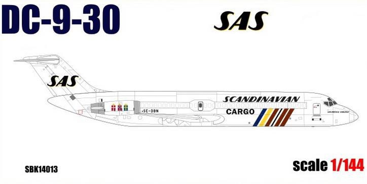 大人気!まとめ一覧 1/144 DC-9-30 SASカーゴ【SBK14013】 | セイバーキッツ プラモデル