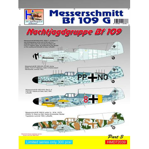 1/72 Bf109G "夜間戦闘航空隊" パート3【HMD72039】