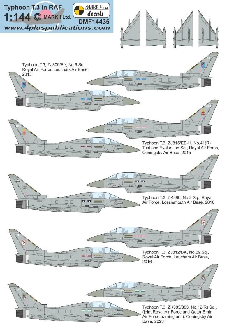 イギリス空軍　タイフーン　ワッペン 1/144 ユーロファイター タイフーン T.3 