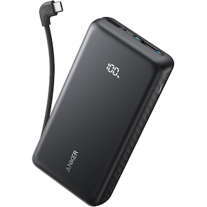 Anker�b�P�[�u����̌^ ���o�C���o�b�e���[ Anker Zolo Power Bank (20000mAh, 22.5W, Built-In USB-C�P�[�u�� USB-C�~1�|�[�g USB-A�~1�|�[�g �u���b�N)�bA110EN11