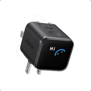 Anker�b�X�}�[�g�f�B�X�v���C���� USB�}���[�d��@Anker Nano Charger�i45W Display �X�C���O�v���O�@�u���b�N�j�bA121DN11