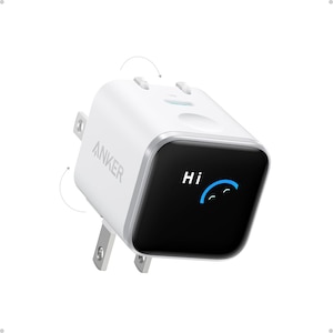 Anker�b�X�}�[�g�f�B�X�v���C���� USB�}���[�d�� Anker Nano Charger�i45W Display �X�C���O�v���O �z���C�g�j�bA121DN21