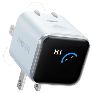 Anker�b�X�}�[�g�f�B�X�v���C���� USB�}���[�d�� Anker Nano Charger�i45W Display �X�C���O�v���O �u���[�j�bA121DN31