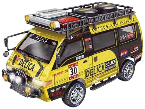 1/24 2WD RC CAR DELICA Yellow 電動RC完成セット【JXC5813B-Y