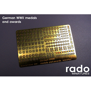 【再生産】1/35 WWII ドイツ軍兵科メダル&勲章エッチングパーツセット【RDM35PE04】