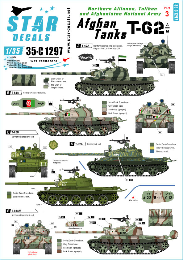 タリバン、アフガニスタン　ミリタリー　ジオラマ 1/35 現用 中央アジア アフガニスタンのT-62 北部同盟/タリバン
