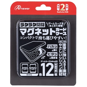 �A���T�[�bSwitch2�p�@�}�O�l�b�g�J�[�h�P�[�X�@�u���b�N�bANS-SW170BK