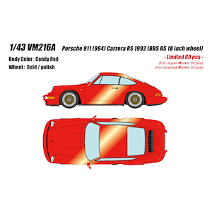 ���C�N�A�b�v�b1/43 �|���V�F911 (964) �J����RS 1992 BBS 18�C���`�z�C�[�� �L�����f�B���b�h�yVM216A�z�bVM216A ��ټ� ���RS 18���β�� گ��