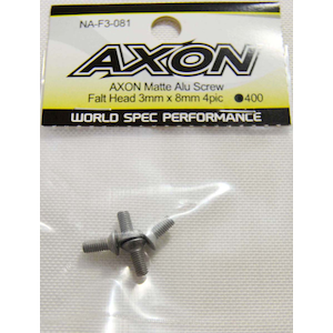 AXON�bMatte Alu Screw (Flat Head 3mm x 8mm 4pic) �yNA-F3-081�z�bNA-F3-081 Matte Alu Screw