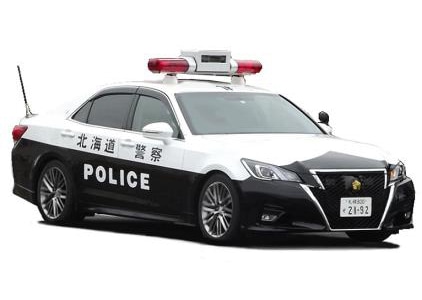 イグニッションモデル1/18 北海道警察交通部交通機動隊車両クラウン