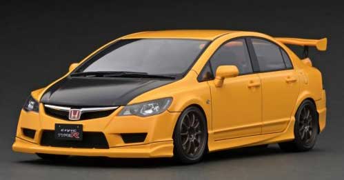 1/18 Ignition Model Honda CIVIC (FD2) TYPE R Yellow with