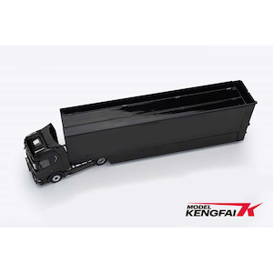 �P���t�@�C�b1/64 Scania transport vehicle Black �g���[���[�w�b�h + �Z�~�g���[���[ �Z�b�g�yTK-KF037-3�z�bTK-KF037-3 ��Ʊ��ݽ�߰��߰�� ��ׯ� ���