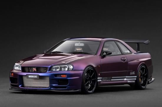 グラビティスフィア シークレット 2枚 1/18 TOP SECRET 34GT-R (BNR34) Purple Metallic【IG3850
