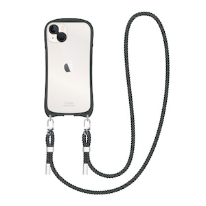 NATURALdesign�biPhone14/13�p �w�ʌ^�P�[�X �V�����_�[�X�g���b�v�t I.COLOR �i�`���R�[���j�bIP22-61-ICSH01