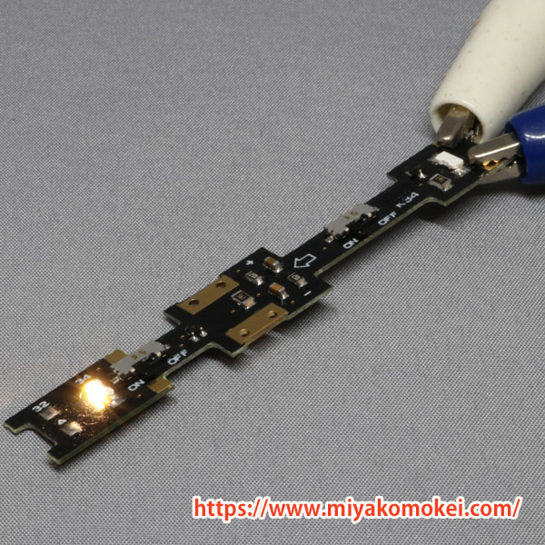 再生産】(N) K-34 ON-OFFスイッチ付き・常点灯ライト基板 K社