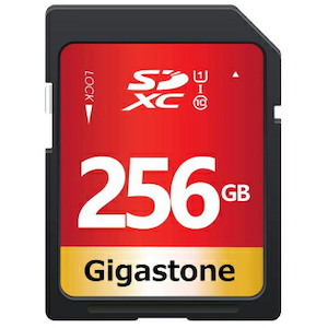 Gigastone｜ギガストーン｜SDXCメモリーカード 256GB Class10 UHS-I  V10｜GJSXR-256GU1-RED