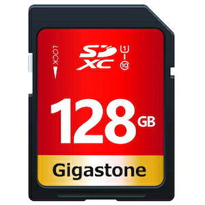 Gigastone�b�M�K�X�g�[���bSDXC�������[�J�[�h 128GB Class10 UHS-I  V10�bGJSXR-128GU1-RED