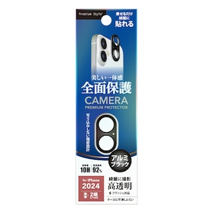 �o�f�`�biPhone 16/16 Plus�p �J�����t���v���e�N�^�[�i�A���~/�u���b�N�j�bPG-24ACLG17BK