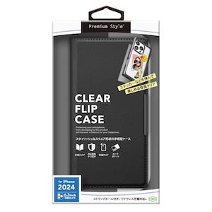 �o�f�`�biPhone 16 Pro�p �N���A�t���b�v�P�[�X�i�u���b�N�j�bPG-24BCF01BK