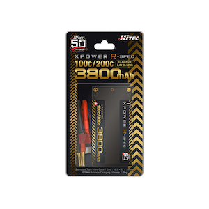 XPOWER R-SPEC Li-Po 7.4V 3800mAh 100C/200C 50周年モデル【XPR3800S-50】