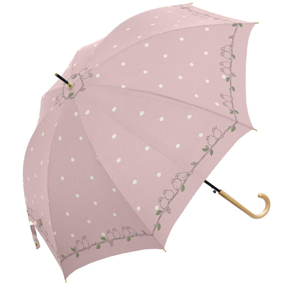 ジャンプ傘 シルバーコーティング 雨晴兼用 60cm(水玉と文鳥 ジャンプ傘 シルバーコーティング 雨晴兼用 60cm(水玉と文鳥