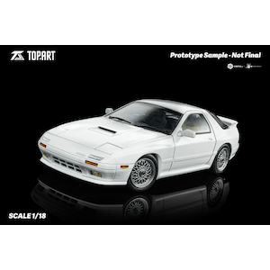 Top Art�b1/18 �}�c�_ RX7 FC3S 1989 �z���C�g / Silver Wheel�yTP0009�z�bTP0009 ���� RX7 FC3S 1989 WH/SV Wheel
