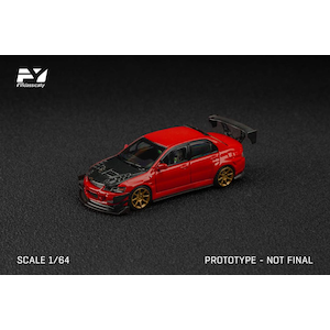 1/64 三菱 Lancer Evolution 9 改 Red/carbon Bonnet ver.【FY64108】