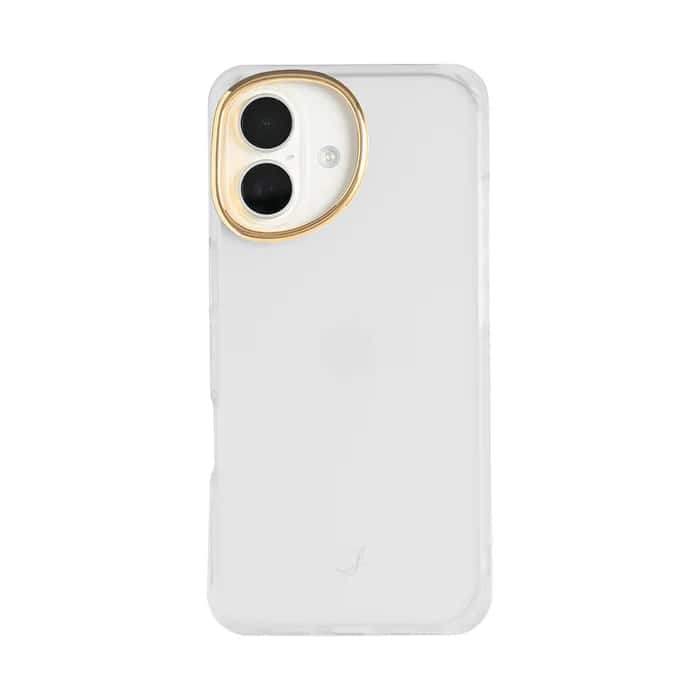iPhone17用 耐衝撃ハードケース salisty クリアカラー（ゴールド