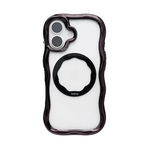 Hamee�biPhone17�p �N���A�P�[�X iFACE BEBLING WAVE MagSynq�i�u���b�N�j�b41-190221