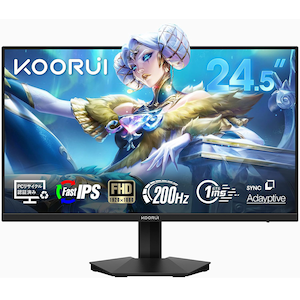 KOORUI�b�N�[���C�b�y�݌ɏ����z�Q�[�~���O�t���f�B�X�v���C(24.5�^/Fast IPS/FullHD 1920�~1080/200Hz/1ms)(�u���b�N)�bG2511P