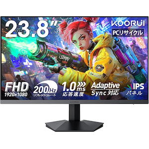 KOORUI�b�N�[���C�b�Q�[�~���O�t���f�B�X�v���C(24�^/IPS/FullHD 1920�~1080/200Hz/1ms)(�u���b�N)�bG2411P