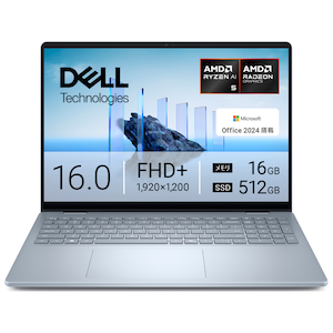 DELL�b�f���b16�^ �m�[�g�p�\�R�� NCL56-FNHBJ�iRyzen AI 5/������ 16GB/SSD 512GB/Office�j-�A�C�X�u���[�bNCL56-FNHBJ