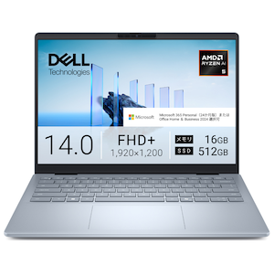DELL�b�f���b�m�[�g�p�\�R�� Dell 14 Plus DB14255(14�^/Windows11/Ryzen AI 5 340/������ 16GB/SSD 512GB/Office)�A�C�X�u���[�bMCL54-FWM3J
