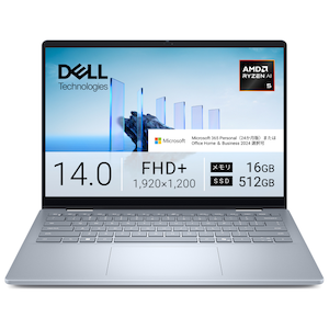 DELL�b�f���b�m�[�g�p�\�R�� Dell 14 Plus 2-in-1 DB04255(14�^/Windows11/Ryzen AI 5 340/������ 16GB/SSD 512GB/�^�b�`�p�l��/Office)�A�C�X�u���[�bCCL54P-FWM3J