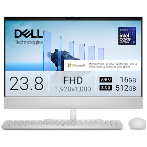 DELL�b�f���b�I�[���C�������f�X�N�g�b�v�p�\�R�� Dell 24 EC24260(23.8�^/Windows11/Core Ultra 5/������ 16GB/SSD 512GB/Office)(���C�g�A�b�V��)�bACD57-GNWM3J