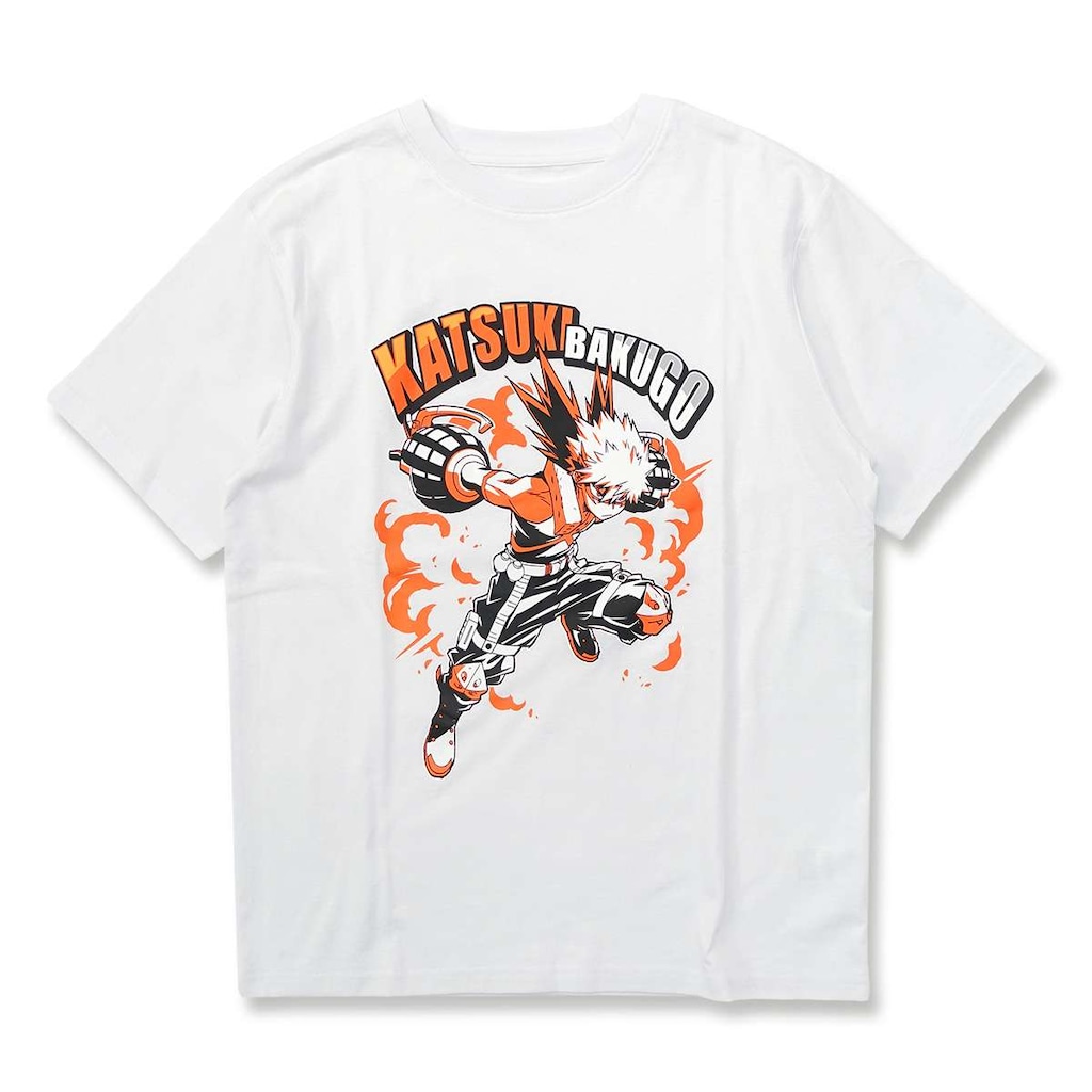 ヒロアカ 爆豪 Tシャツ（ホワイト・サイズ：S） | ファインプラス
