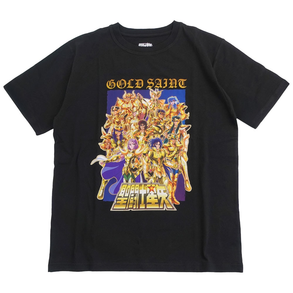 【爆売りセール開催中！】 聖闘士星矢 集合Tシャツ（ブラック・サイズ：L） ファイン | Tシャツ・アパレル