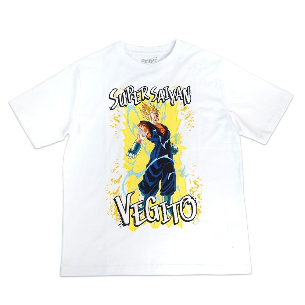 ‘02 ドラゴンボールTシャツ サイズ フェード　ベジット　USA製　ビンテージ ドラゴンボール 超ベジット Tシャツ（ホワイト・サイズ：S