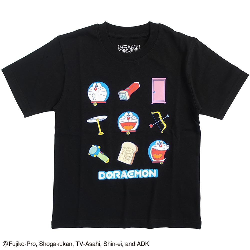 ドラえもん KIDS ヒミツ道具 Tシャツ（ブラック・サイズ：120