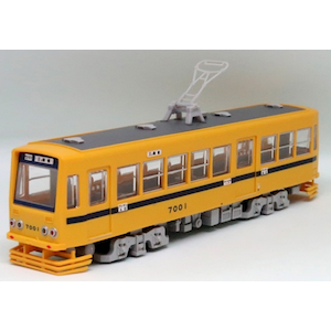 (HO) 316W 都電荒川線7000系非冷房車黄色7001