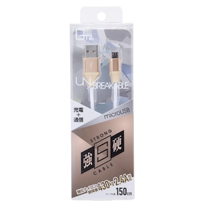 QTJ�i�N�I���e�B�g���X�g�W���p���j�bmicroUSB�R�l�N�^�Ή� USB�X�g�����OS�P�[�u�� 1.5m(�S�[���h)�bQX-049GO