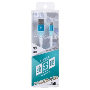 QTJ�i�N�I���e�B�g���X�g�W���p���j�bmicroUSB�R�l�N�^�Ή� USB�X�g�����OS�P�[�u�� 1.5m(�^�[�R�C�Y�u���[)�bQX-049TB