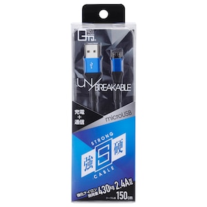 QTJ�i�N�I���e�B�g���X�g�W���p���j�bmicroUSB�R�l�N�^�Ή� USB�X�g�����OS�P�[�u�� 1.5m(�u���[)�bQX-049BL